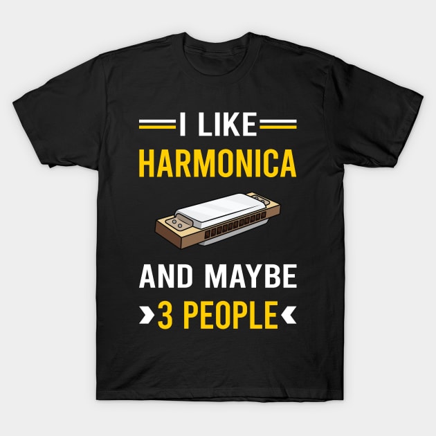 3 People Harmonica Mouth Organ T-Shirt by Good Day